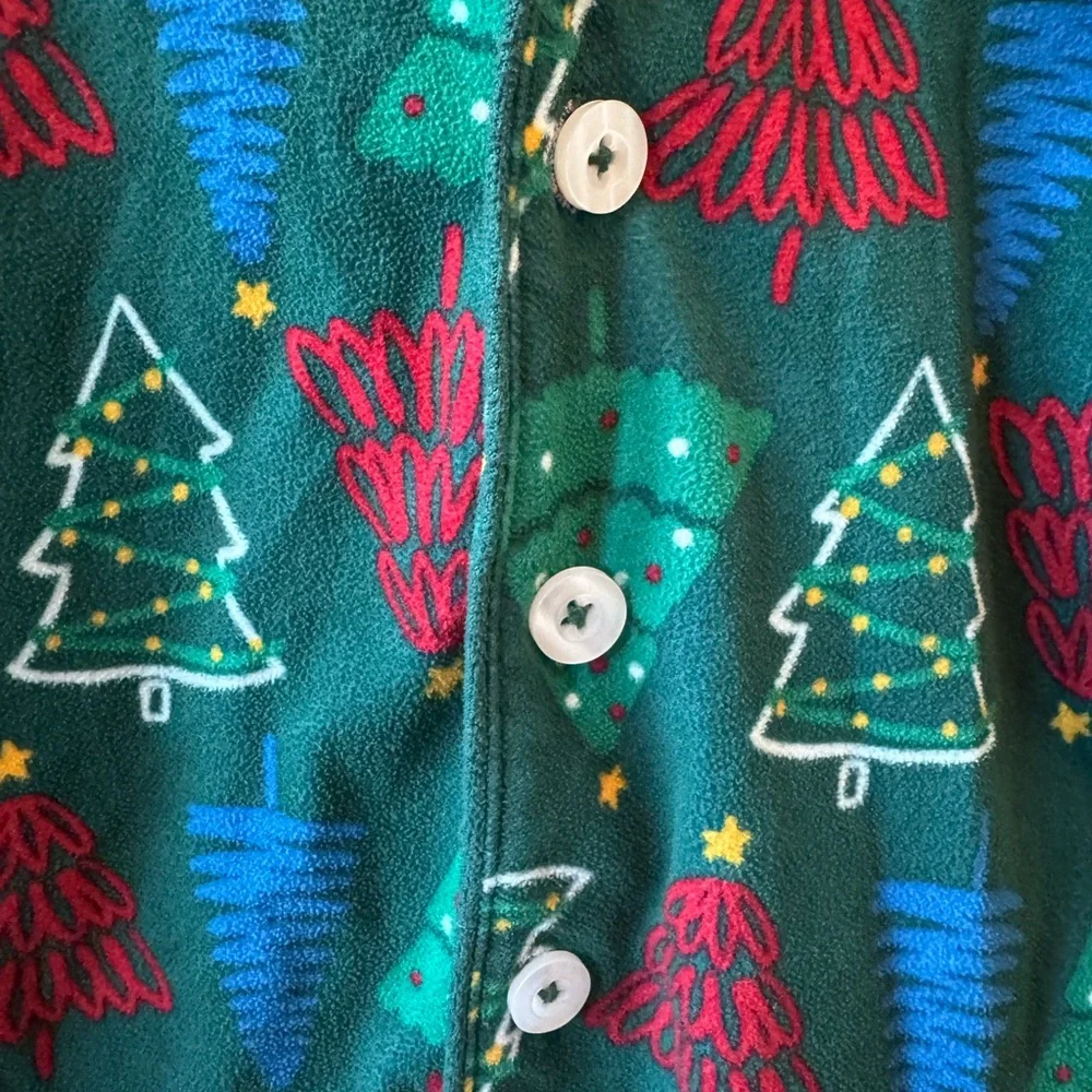 Carter's Green Christmas Tree Kids Pajamas Cotton Size 4